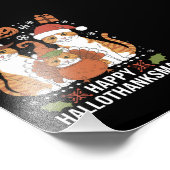 Happy Hallothanksmas Cats Halloween Christmas Foto Afdruk (Hoek)
