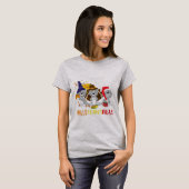 Happy Hallothanksmas cats Halloween Christmas T-shirt (Voorkant volledig)