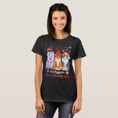 Happy HalloThanksMas Cats Halloween Thanksgiving C T-shirt (Voorkant volledig)
