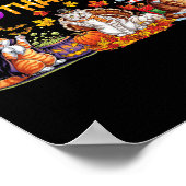 Happy Hallothanksmas Cats Lovers Thanksgiving Chri Poster (Hoek)