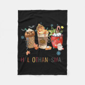 Happy Hallothanksmas Coffee Halloween Thanksgiving Fleece Deken (Voorkant)