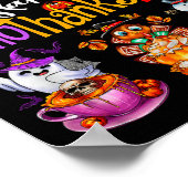 Happy Hallothanksmas Coquette Bow Coffee Latte Can Poster (Hoek)