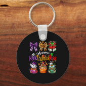 Happy Hallothanksmas Coquette Bow Coffee Latte Can Sleutelhanger (Voorkant)