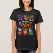 Happy Hallothanksmas Coquette Bow Coffee Latte Can T-shirt (Voorkant)