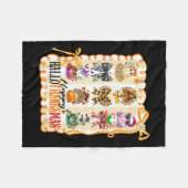 Happy Hallothanksmas Coquette Bow Halloween Thanks Fleece Deken (Voorkant (Horizontaal))