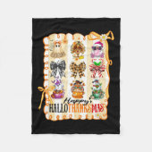 Happy Hallothanksmas Coquette Bow Halloween Thanks Fleece Deken (Voorkant)