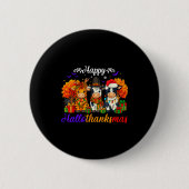 Happy Hallothanksmas Cows For Farmer  Ronde Button 5,7 Cm (Voorkant)