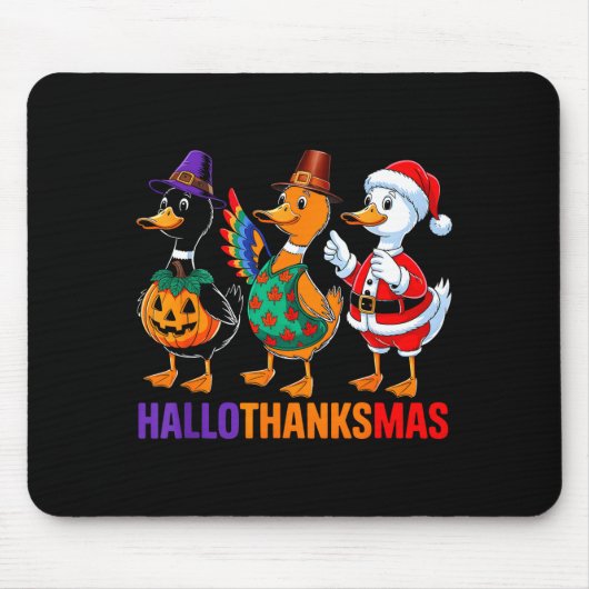 Happy Hallothanksmas Duck Lover Halloween Merry Ch Muismat (Voorkant)