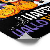 Happy Hallothanksmas Funny Halloween Thanksgiving Poster (Hoek)