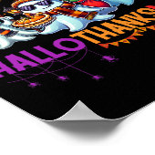Happy Hallothanksmas Ghost Halloween Thanksgiving Poster (Hoek)