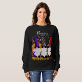 Happy Hallothanksmas Gnomes Halloween Christmas Th Trui (Voorkant volledig)