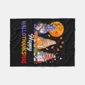 Happy Hallothanksmas Gnomes Lover Halloween Merry  Fleece Deken (Voorkant (Horizontaal))