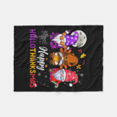 Happy Hallothanksmas Gnomes Lover Halloween Merry  Fleece Deken (Voorkant (Horizontaal))