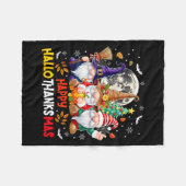 Happy Hallothanksmas Gnomes Lover Halloween Merry  Fleece Deken (Voorkant (Horizontaal))