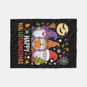 Happy Hallothanksmas Gnomes Lover Halloween Merry  Fleece Deken (Voorkant (Horizontaal))