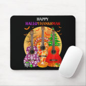 Happy Hallothanksmas Guitar Halloween Thanksgiving Muismat (Met muis)