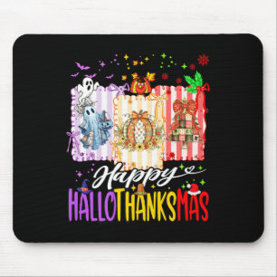 Happy Hallothanksmas Halloween Ghost Pumpkin Xmas Muismat