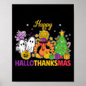 Happy Hallothanksmas Halloween Thanksgiving Christ Poster (Voorkant)