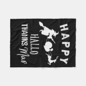 Happy Hallothanksmas Halloween Witch Thanksgiving  Fleece Deken (Voorkant (Horizontaal))