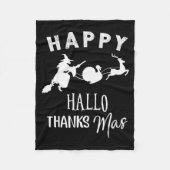 Happy Hallothanksmas Halloween Witch Thanksgiving  Fleece Deken (Voorkant)