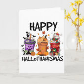 Happy Hallothanksmas  Kaart (Gele Bloem)