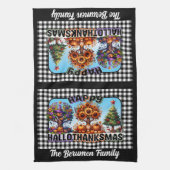  Happy Hallothanksmas keukenhanddoek (Verticaal)