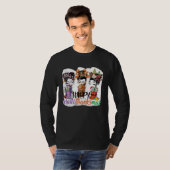 Happy Hallothanksmas Messy Bun Halloween Thanksgiv T-shirt (Voorkant volledig)