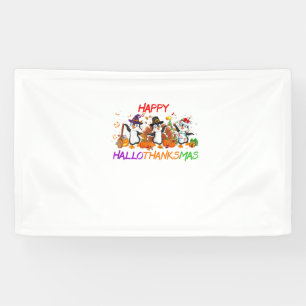 Happy Hallothanksmas Penguin Halloween Thanksgivin Spandoek