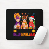 Happy Hallothanksmas Sphynx Cats Halloween Thanksg Muismat (Met muis)