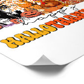 Happy Hallothanksmas Turkije Thanksgiving Hallowee Poster (Hoek)
