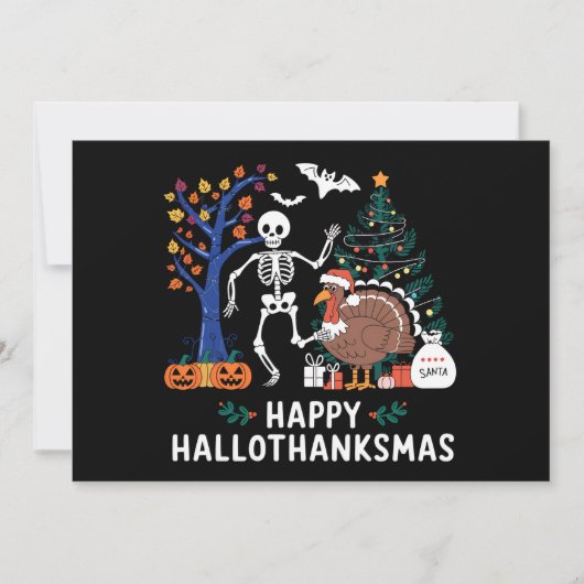 Happy Hallothanksmas Vakantie Seizoen Gift Herfst Kaart (Voorkant)