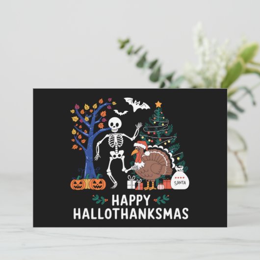 Happy Hallothanksmas Vakantie Seizoen Gift Herfst Kaart (Staand voorkant)