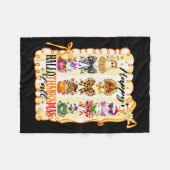 Happy Hallothanksmas Y’all Coquette Bow Halloween  Fleece Deken (Voorkant (Horizontaal))