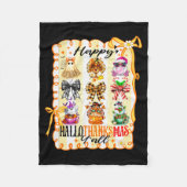 Happy Hallothanksmas Y’all Coquette Bow Halloween  Fleece Deken (Voorkant)