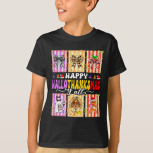 Happy Hallothanksmas Y'all Funny Holiday Mashup Co T-shirt