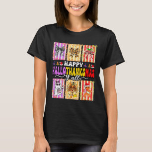Happy Hallothanksmas Y'all Funny Holiday Mashup Co T-shirt