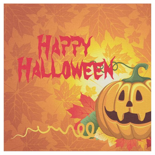 Happy Halloween 10 Aangepaste Fabrics Stof (Close Up)