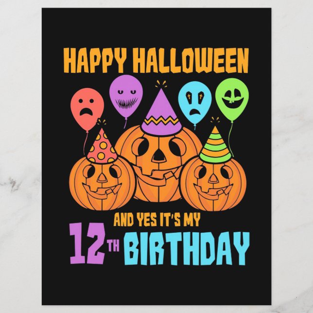 Happy Halloween 12th Birthday (Voorkant)