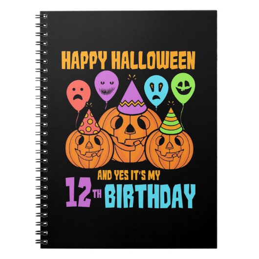 Happy Halloween 12th Birthday Notitieboek (Voorkant)
