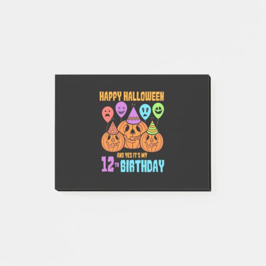 Happy Halloween 12th Birthday Post-it® Notes (Voorkant)