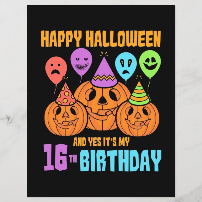 Happy Halloween 16th Birthday (Voorkant)