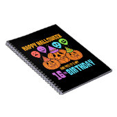 Happy Halloween 16th Birthday Notitieboek (Rechterzijde)
