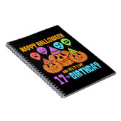 Happy Halloween 17th Birthday Notitieboek (Rechterzijde)