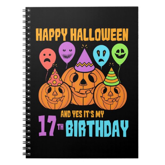 Happy Halloween 17th Birthday Notitieboek (Voorkant)