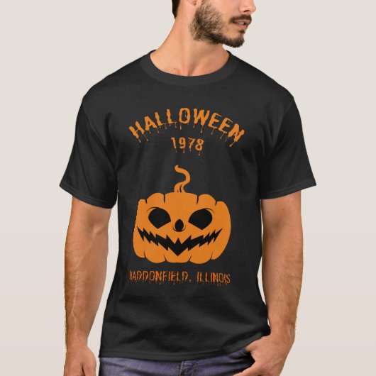 Happy Halloween 1978 Haddonfield, Illinois T-shirt (Voorkant)