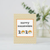 Happy Halloween 2020-pompoen Briefkaart (Staand voorkant)
