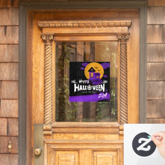 Happy Halloween 2024 Window Cling Decals (Huis Deur)
