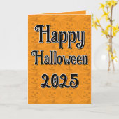 Happy Halloween 2025 gift greeting card Kaart (Gele Bloem)
