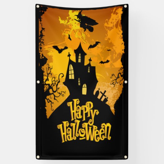 Happy Halloween 2 Spandoek (Verticaal)