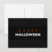 Happy Halloween 31st Moderne Typografie oktober Briefkaart (Voorkant / Achterkant)